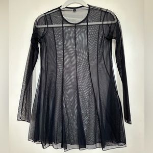 Her Pony Black Sheer Dress